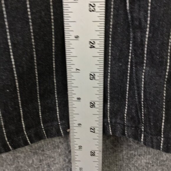 Black Denim Striped Skirt Sz 2X Offset Waistband NWT - Picture 7 of 12